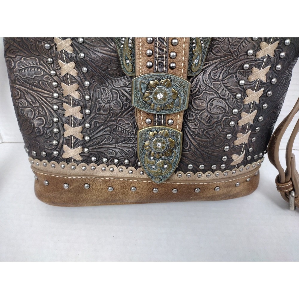 Montana West Turquoise Accent Embroidered Purse Handbag Western Vintage Look - Picture 6 of 16